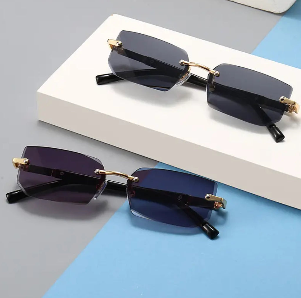 Square Rimless Vintage Glasses