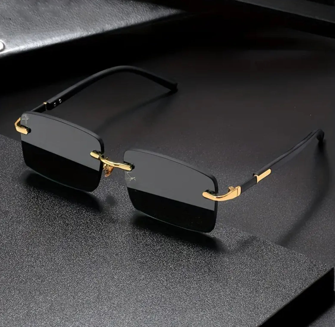 Square Rimless Vintage Glasses